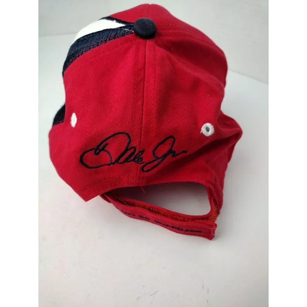 National Guard Dale Earnhardt Jr #88  Nascar Embroidered Hat Red Strapback Mesh